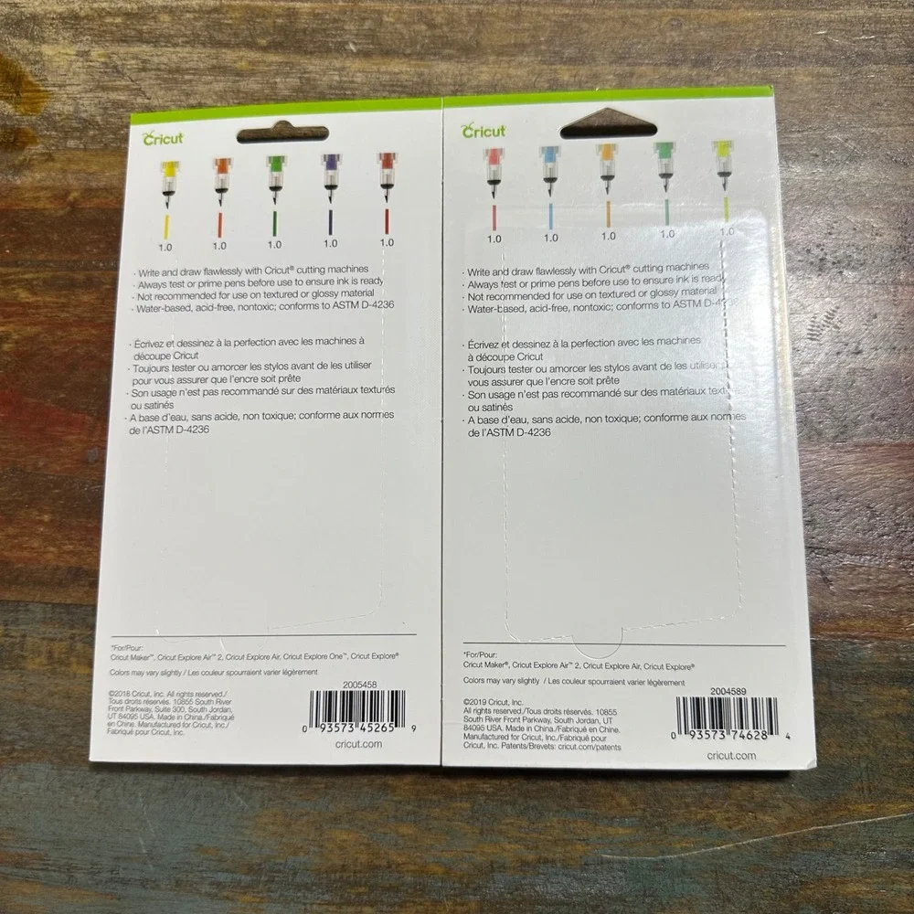 Cricut Gel Pen Set Finger Paint & Milky Urban Rainbow 1.0mm 10 pc Bundle